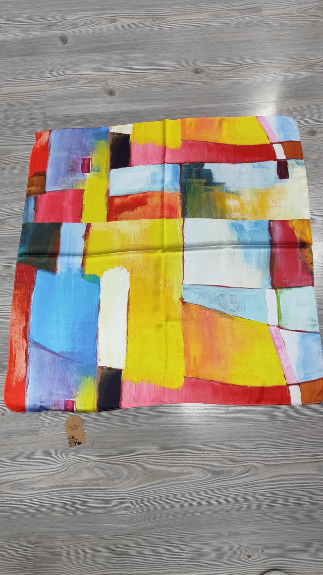 Foulard quadrato quadro astratto 