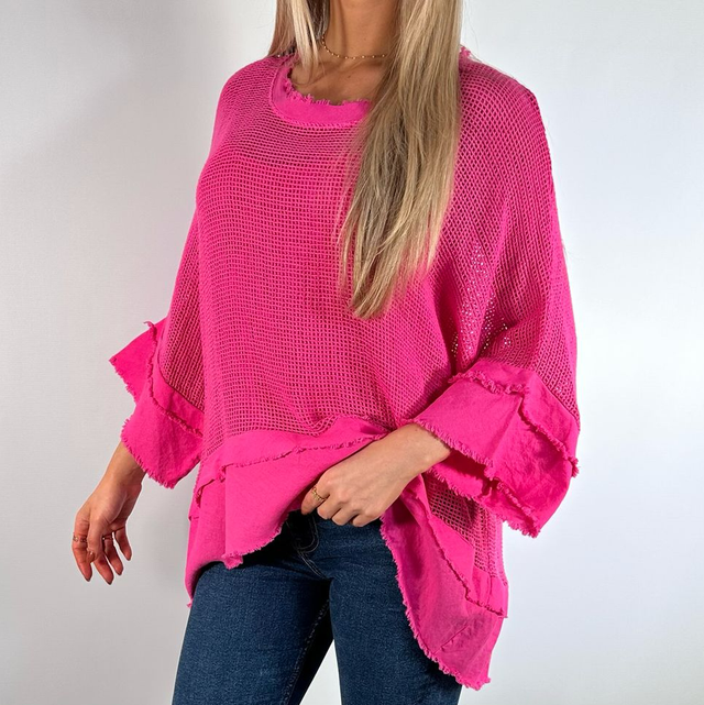 Katrina Mesh Oversized Top With Vest
