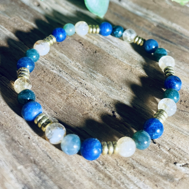 DIABETE Agate Mousse-Sodalite-Citrine Chauffée