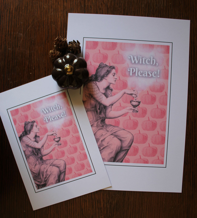 Card "Witch Please !" - Halloween/Fall Limited Edition