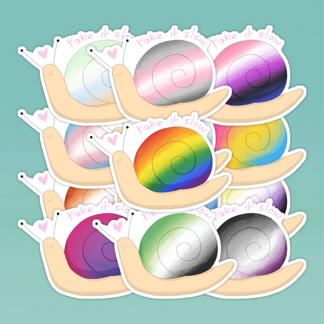 Snail Pride Stickers