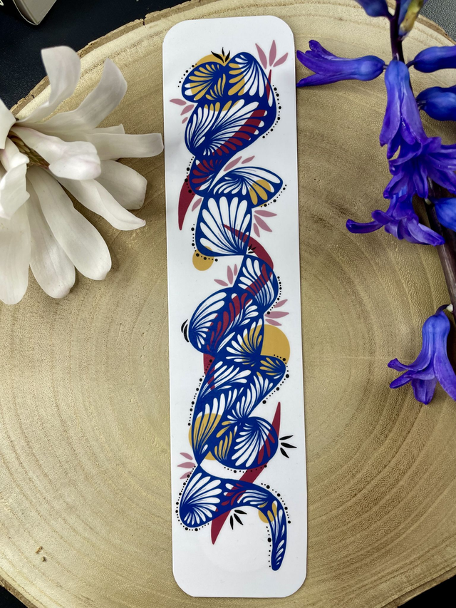 Marque-page Paon bleu