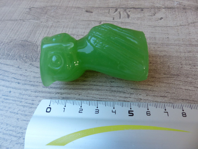 Ancienne Figurine Chouette en Verre Teinté Vert – The Franklin Mint 1988 – Objet de Collection Vintage Rare – Décoration Symbolique Sagesse