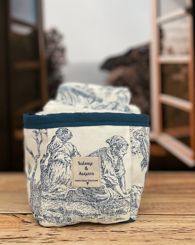 Panière Florence bleue