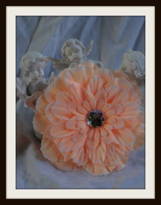 BARRETTE BÉBÉ/FILLE. PÉTUNIA saumon