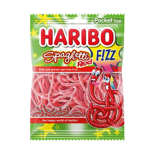 Haribo Spaghetti Red F!ZZ Zakje 70 gram 