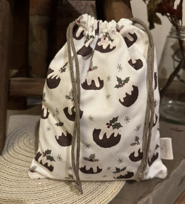 Christmas Puddings Reusable Gift Bags