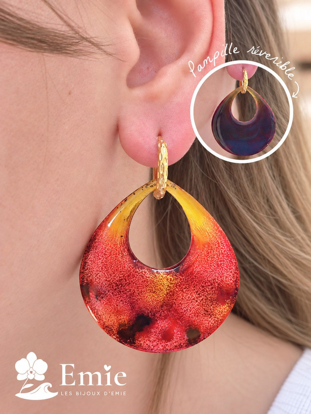 Pampilles Olivia🌸 — Plusieurs coloris - Résine Epoxy