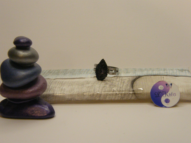 Feuille Noir/Blanc/Rose léger