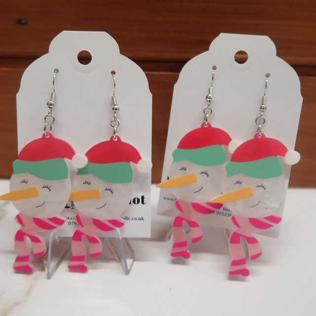 Snowman Earrings