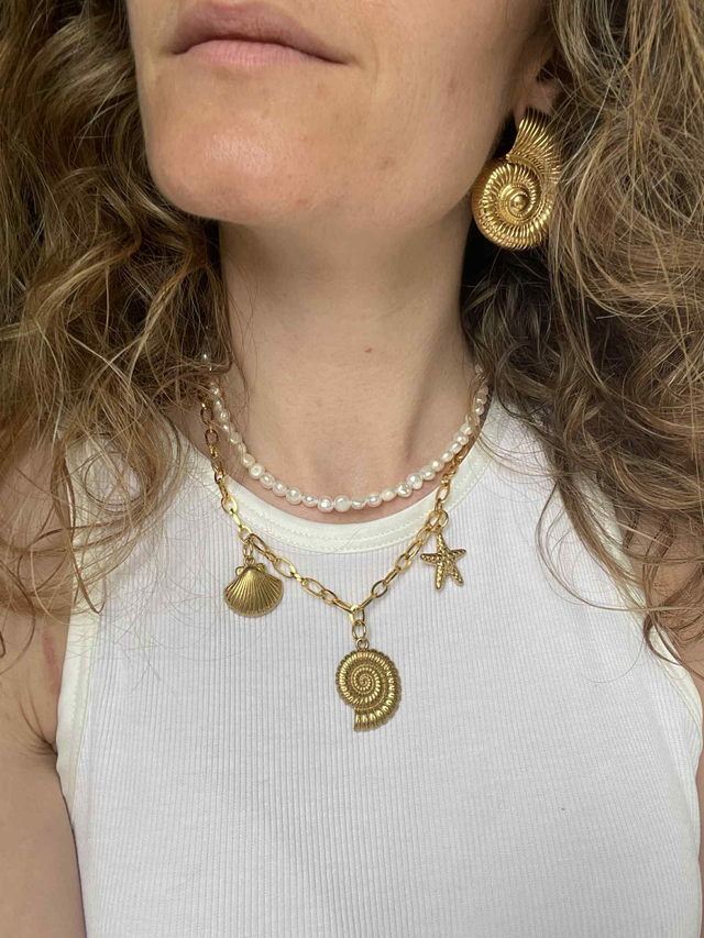 Emma Collier grigi en acier inoxydable doré étoile de mer