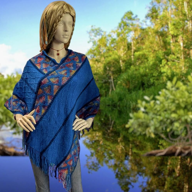 Poncho "Bleu" 97 cm
