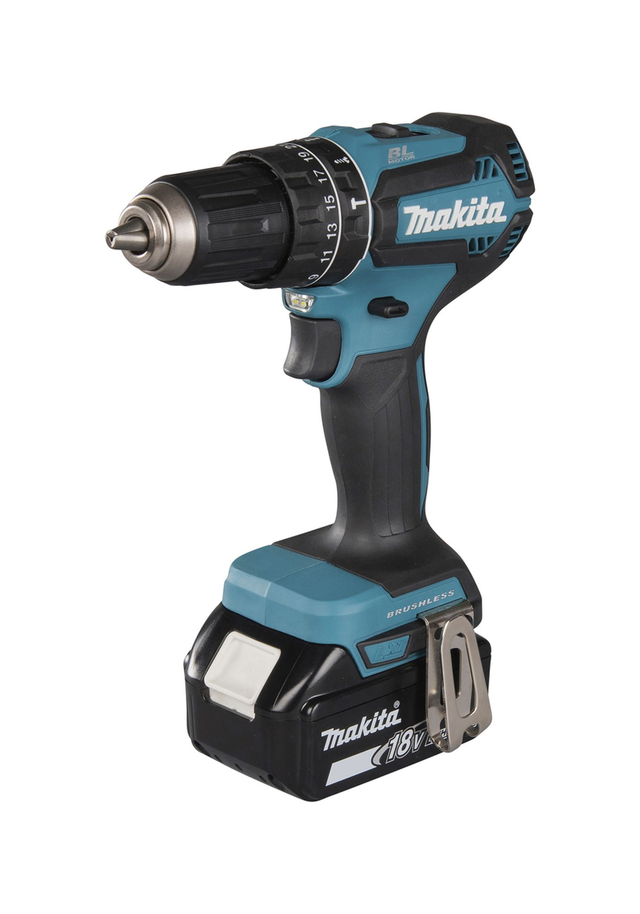 Taladro combinado LXT 18V 50Nm   MAKITA  ref. DHP485RFJ   (Cargador + 2 baterías 3,0Ah)    +   REGALO Linterna LED DML802