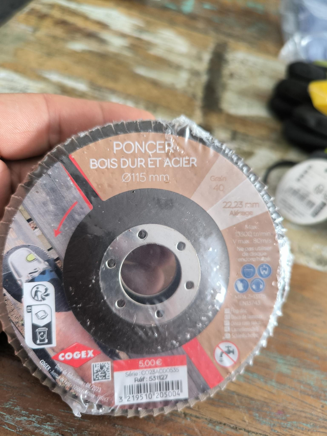 DISQUE A PONCER BOIS DUR ET ACIER x2