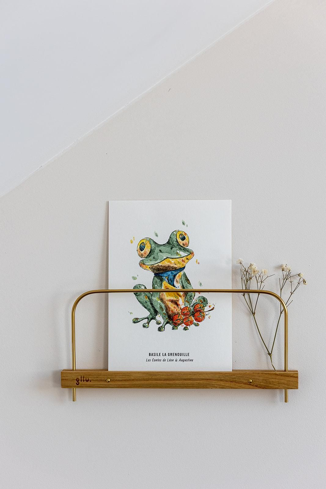 Carte illustrée - Basile la grenouille