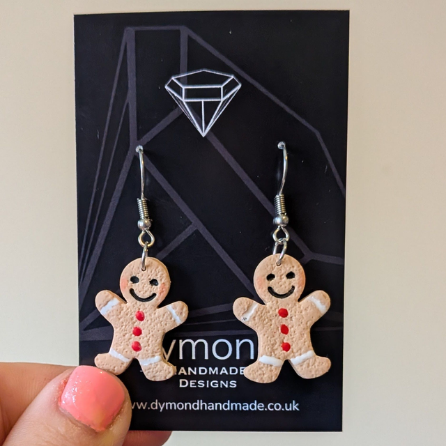 Christmas - Gingerbread dangle earrings