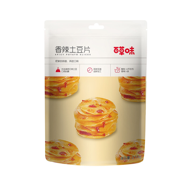 patate piccante 百草味 香辣土豆片210g