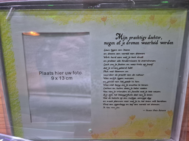 Fotolijstje Mijn prachtige dochter, mogen al je dromen waarheid worden