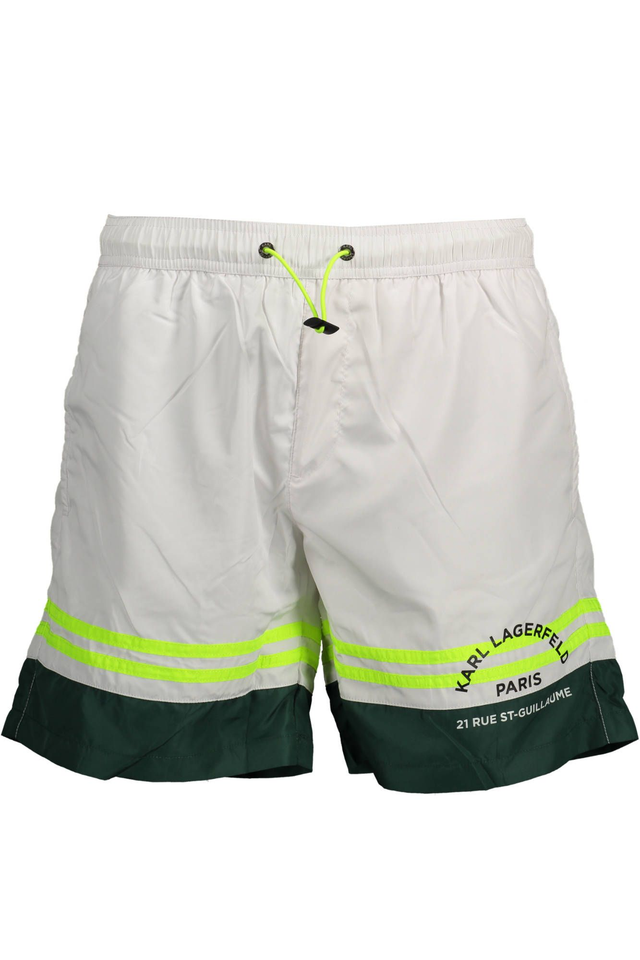 KARL LAGERFELD BEACHWEAR COSTUME PARTE SOTTO UOMO BIANCO