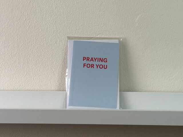 Praying for you mini greetings card