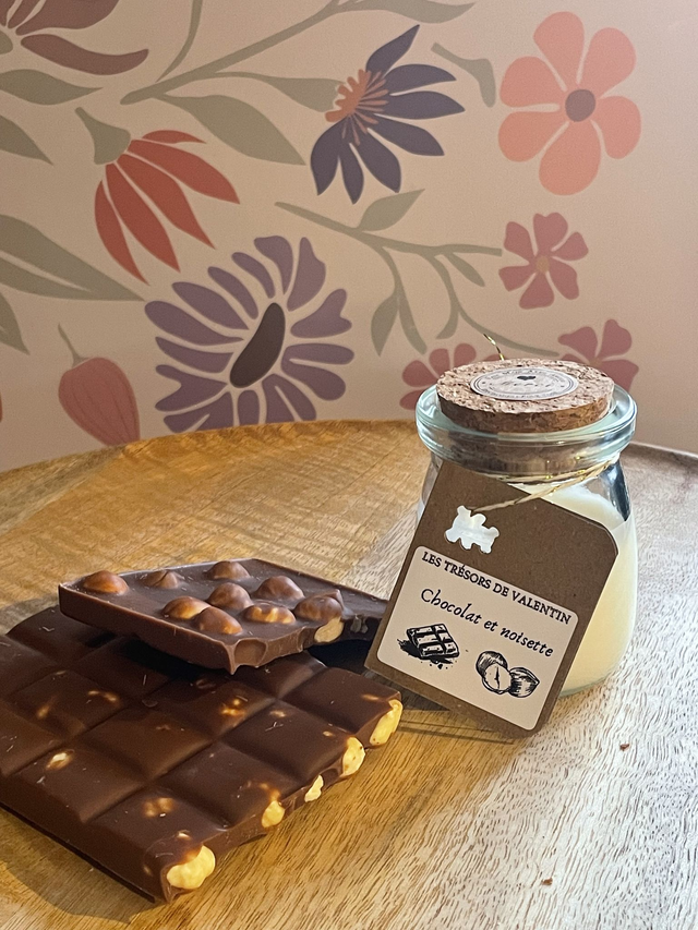 Bougie petite chocolat et noisette 60g