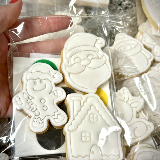 kit biscuits à peindre - thème Noël sachet 3 biscuits