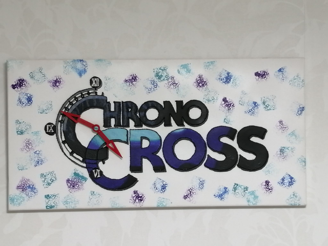 Toile brodée horloge ChronoCross