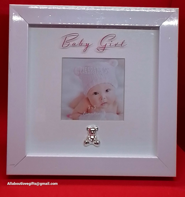 Girl Baby Pink Frame Stunning Design Silver Embellishments 