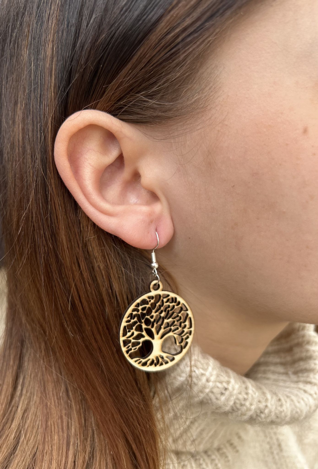 Boucles d&#039;oreilles collection nature - Arbre de vie