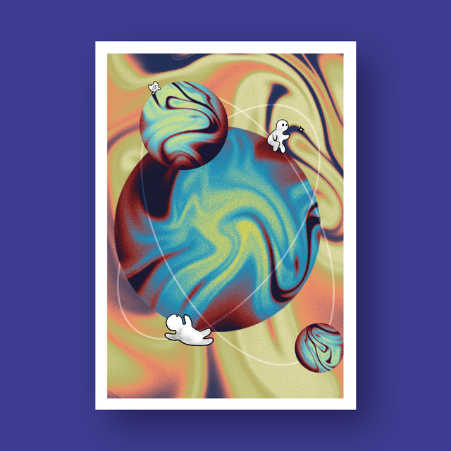 "Planètes" - Illustration A5