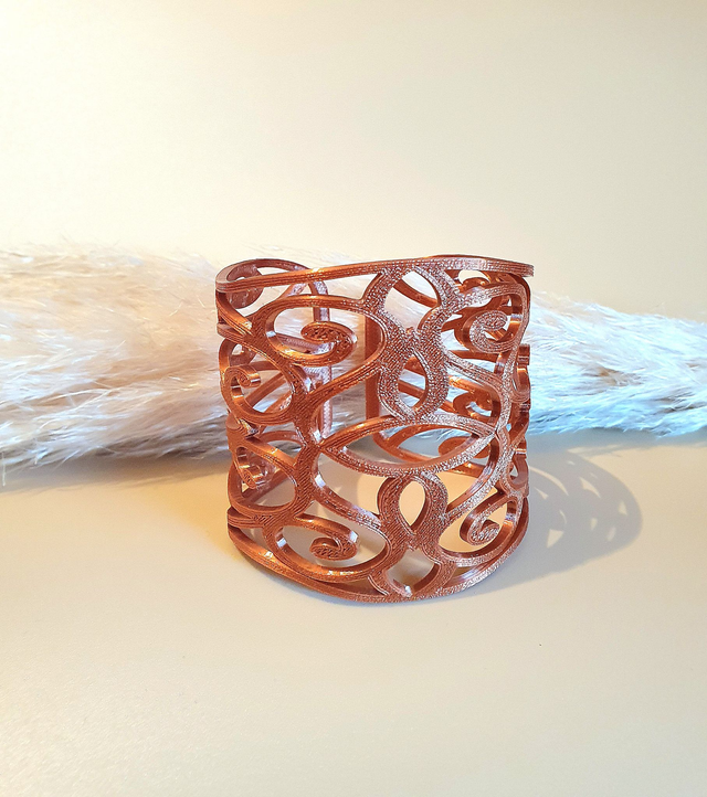 Bracelet manchette cuivré