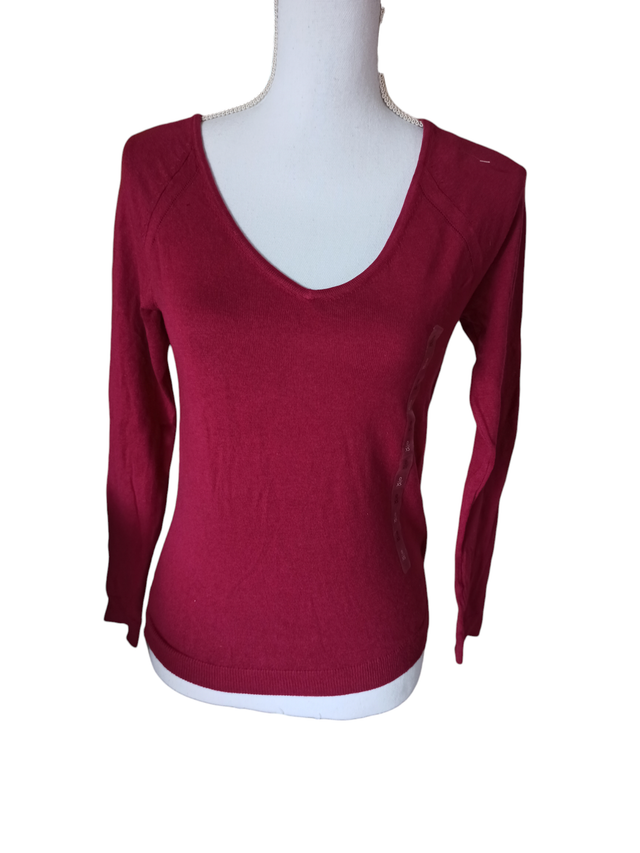 Pull fin fushia XS (Camaïeu) 