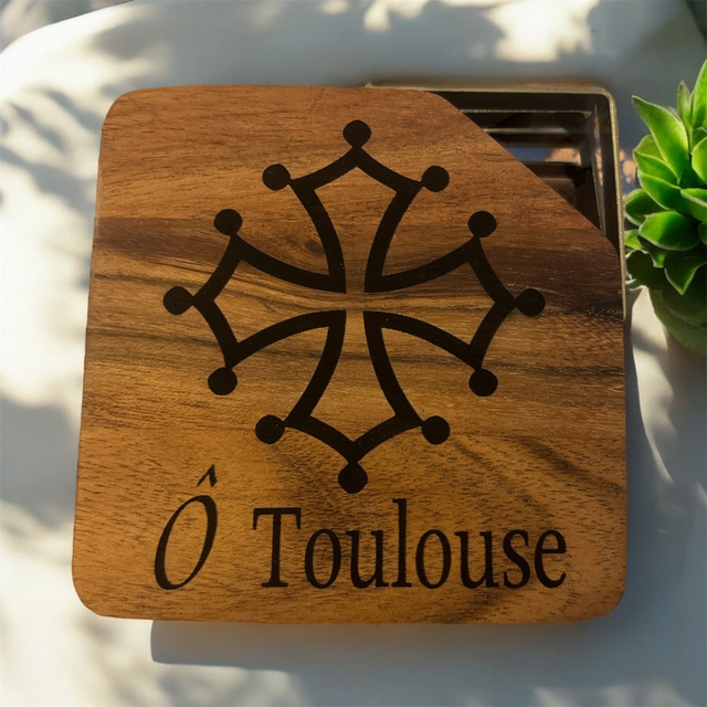 Dessous de verres (lot4) bois acacia 