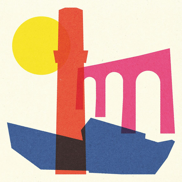 Scottish Abstract City Print | Dundee | Cox's Stack, V&amp;A