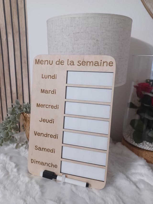 Tableau Menu Hebdomadaire