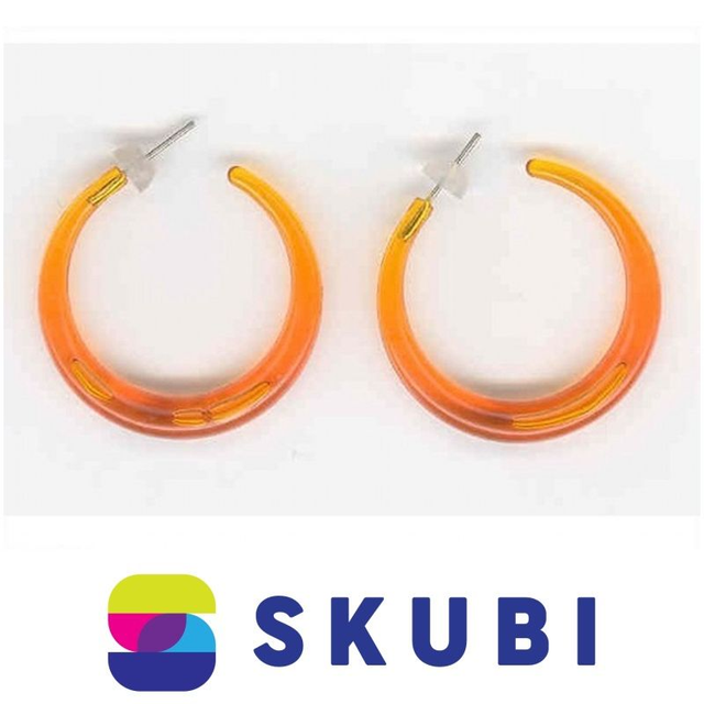 RETRO NÁUŠNICE PLASTOVÉ - KRUHY - 3 CM (č. 99)