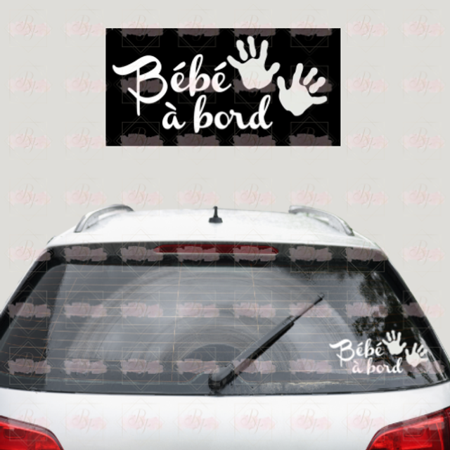 Sticker Arrière (Bébé à bord main)