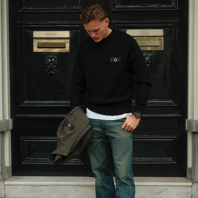 Ma.Strum Montage Crew Neck Jet Black