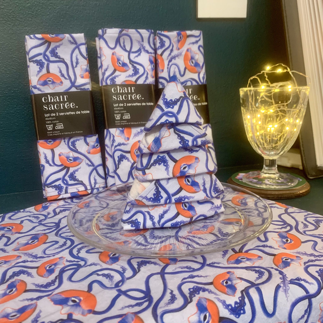 Serviettes de table "Oculus grimpante" 