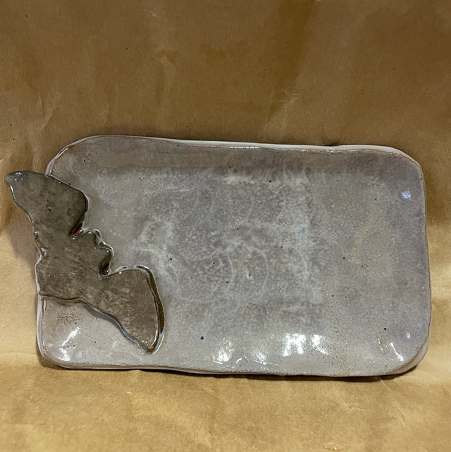 Plat rectangle décoration chauve-souris oublié