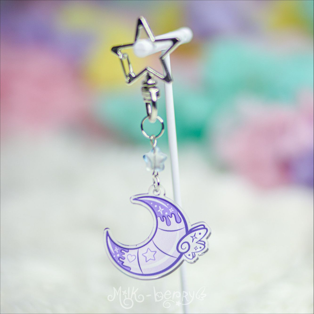 Porte-clé Lune Kawaii