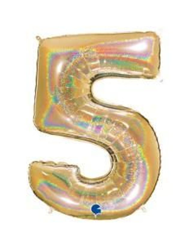 Numero 5 Holografico Oro