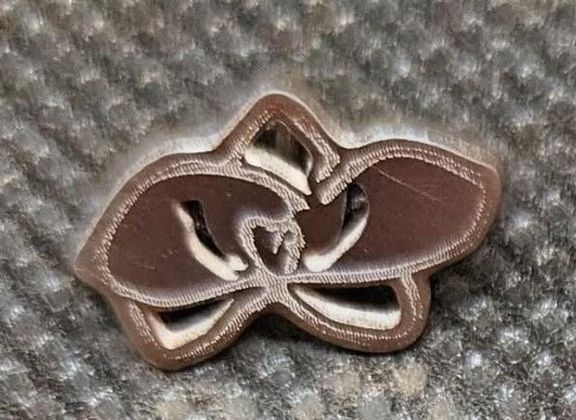 Abstract orchid 10mm sterling silver studs