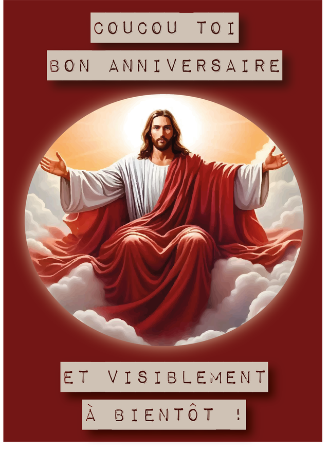 Carte Anniversaire Bon anniversaire et visiblement à bientôt
