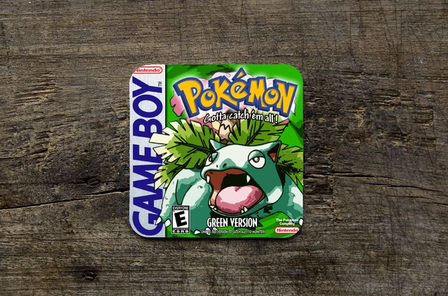 Nintendo Gameboy Pokemon Green Printed MDF Coaster