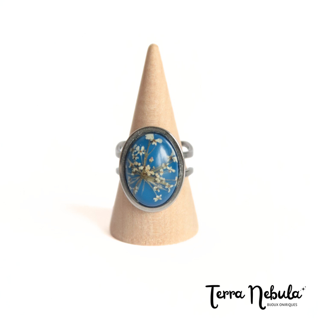 Bague ovale fleurie Paisible | BA035 | Ombelles
