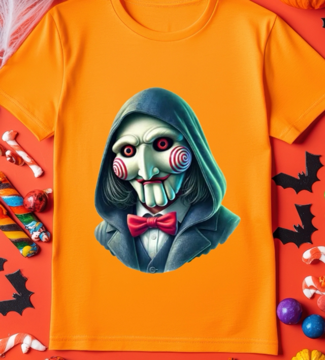 Horror movie Saw Halloween DTF printed T-shirt (HA1)