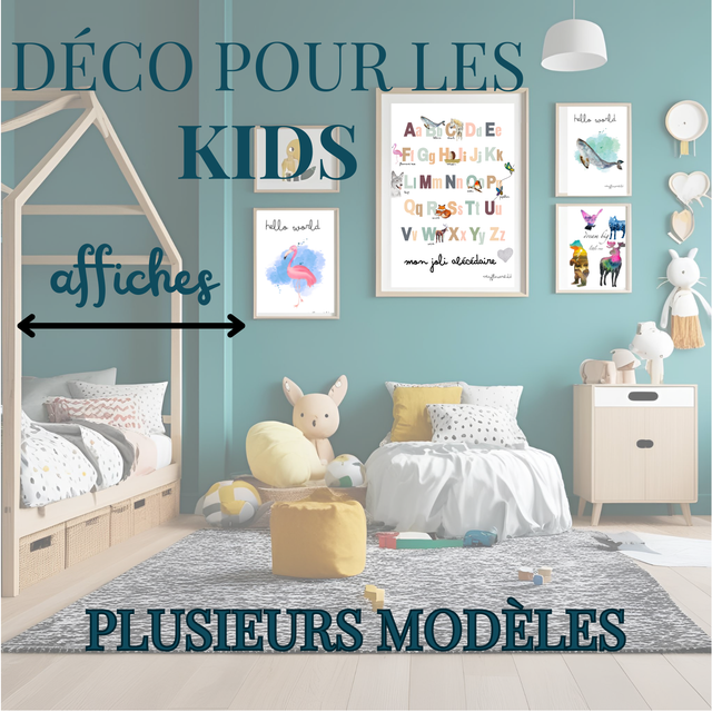 Affiches A6-A5-A4 &quot;La Déco pour les Kids&quot; 
