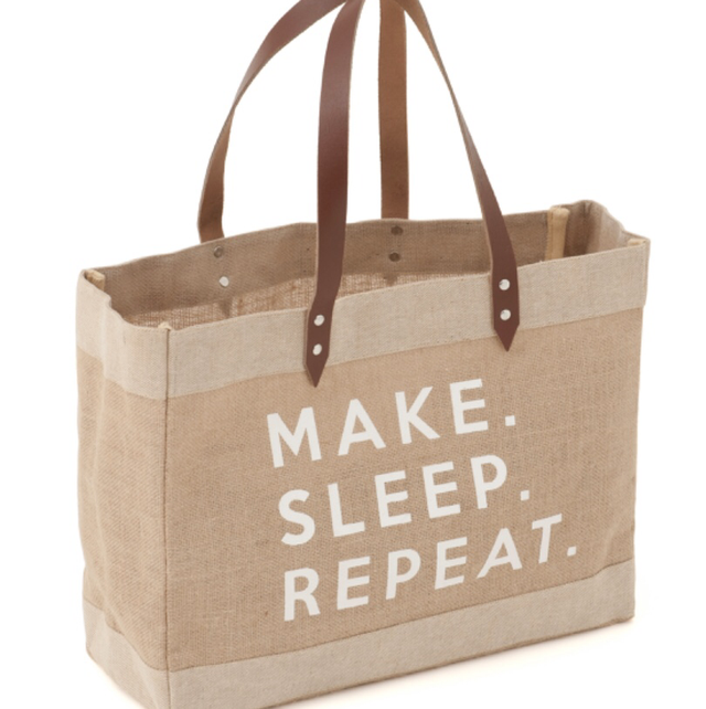 Craft Bag: Shoulder Tote (L): Make Sleep Repeat