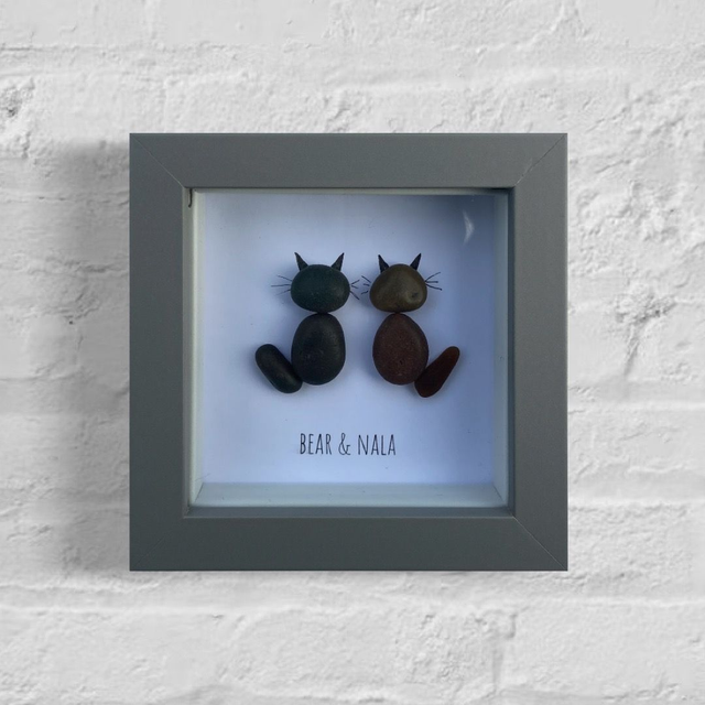 Personalised Stone Cats - Frame